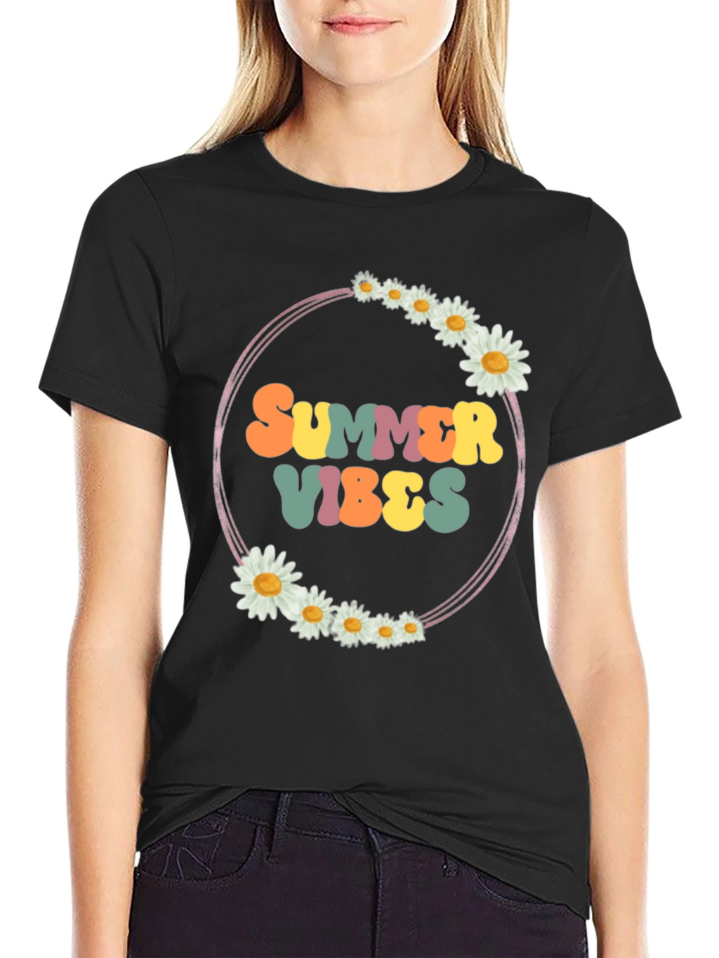 Summer Vibes Daisy Graphic Tee