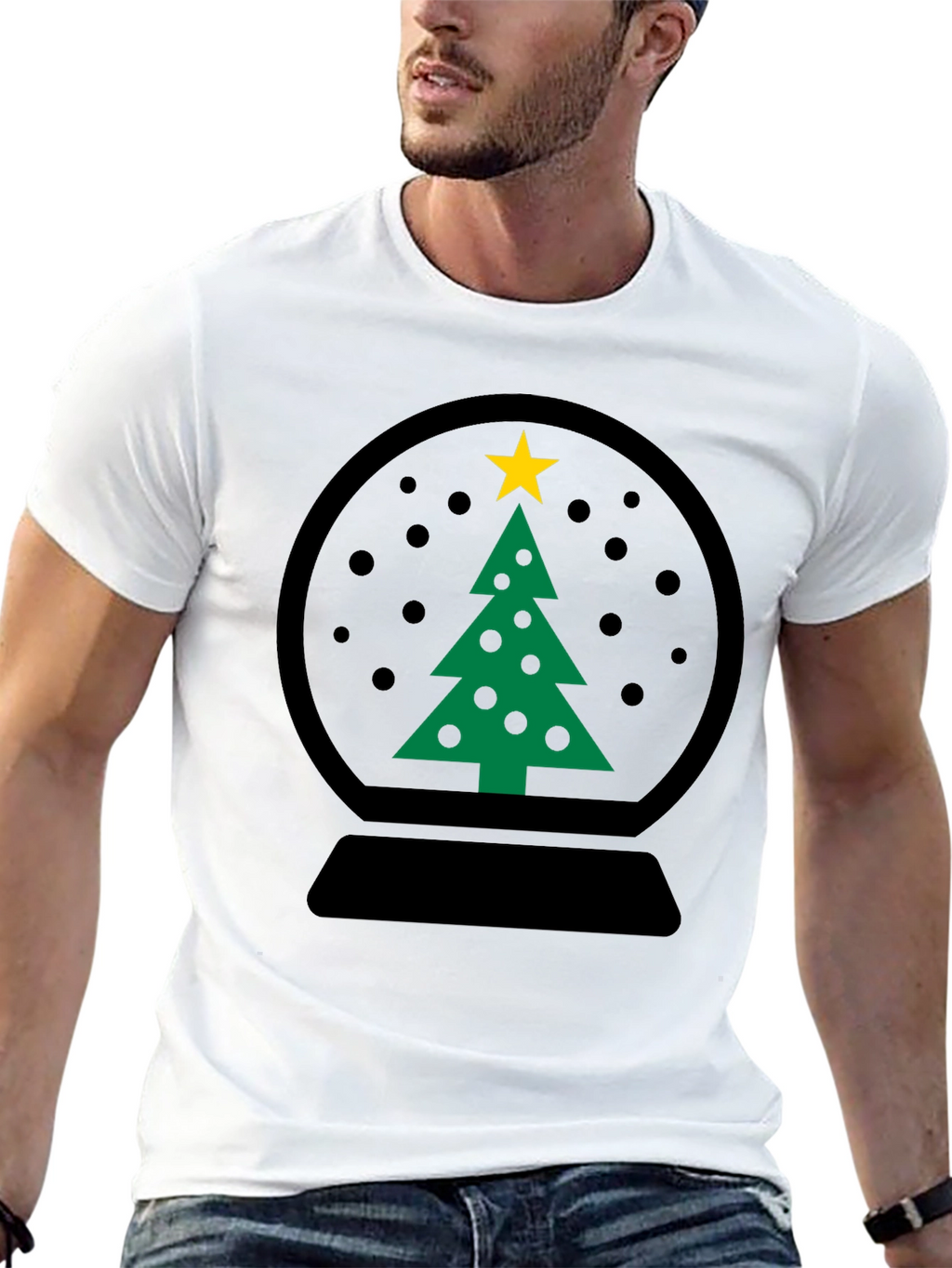 Christmas Snow Globe Tree Graphic Tee