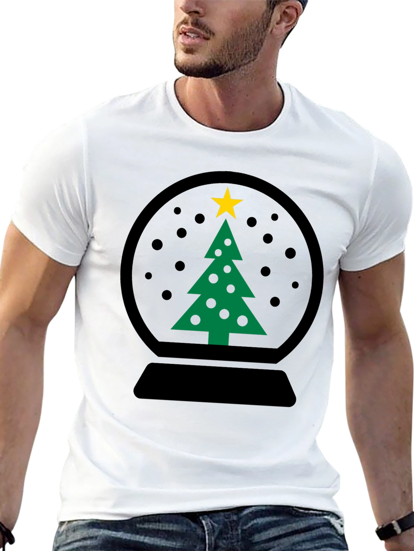 Christmas Snow Globe Tree Graphic Tee