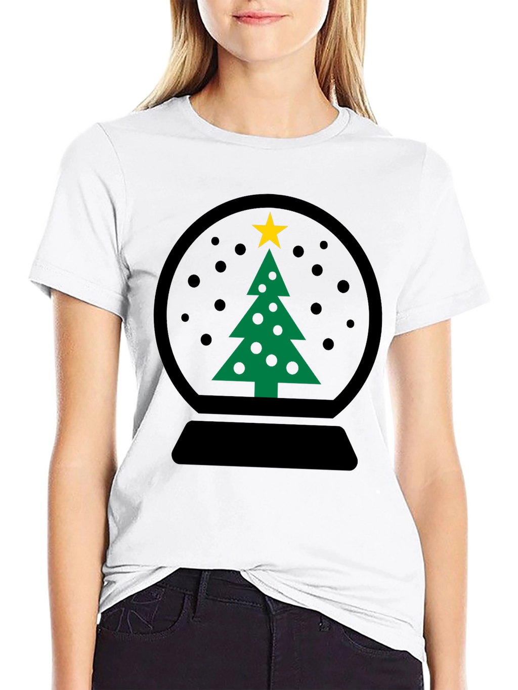 Christmas Snow Globe Tree Graphic Tee