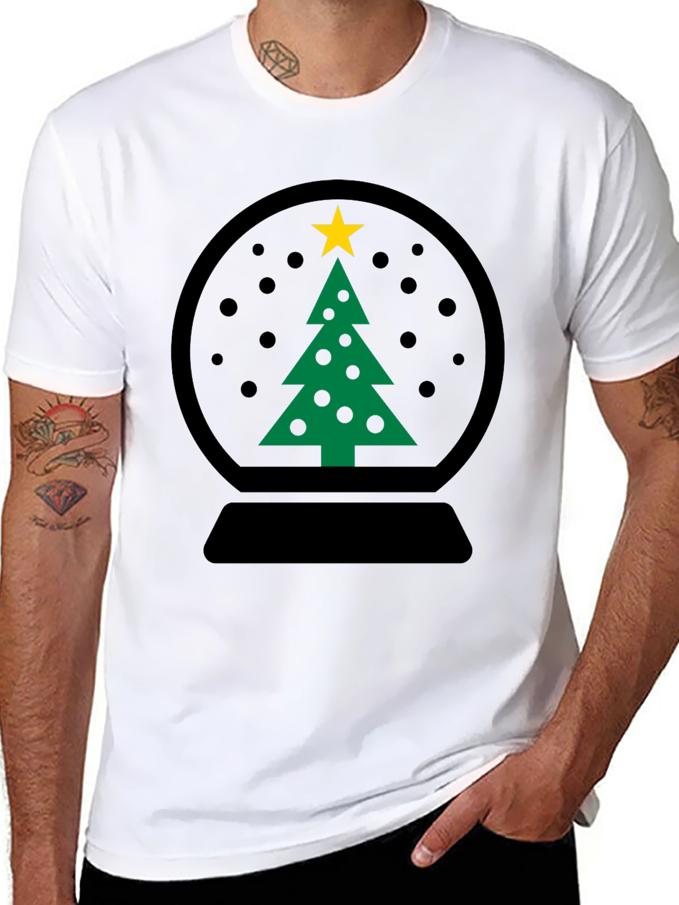 Christmas Snow Globe Tree Graphic Tee