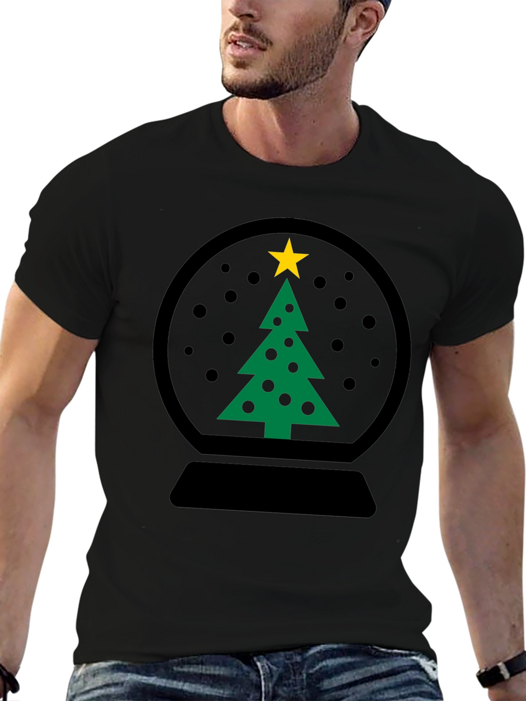 Christmas Snow Globe Tree Graphic Tee