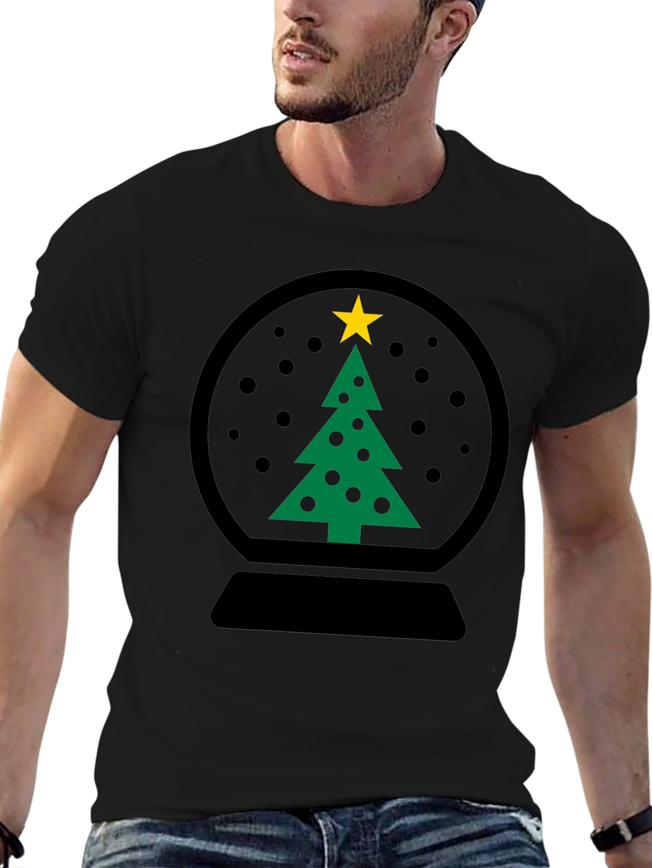 Christmas Snow Globe Tree Graphic Tee
