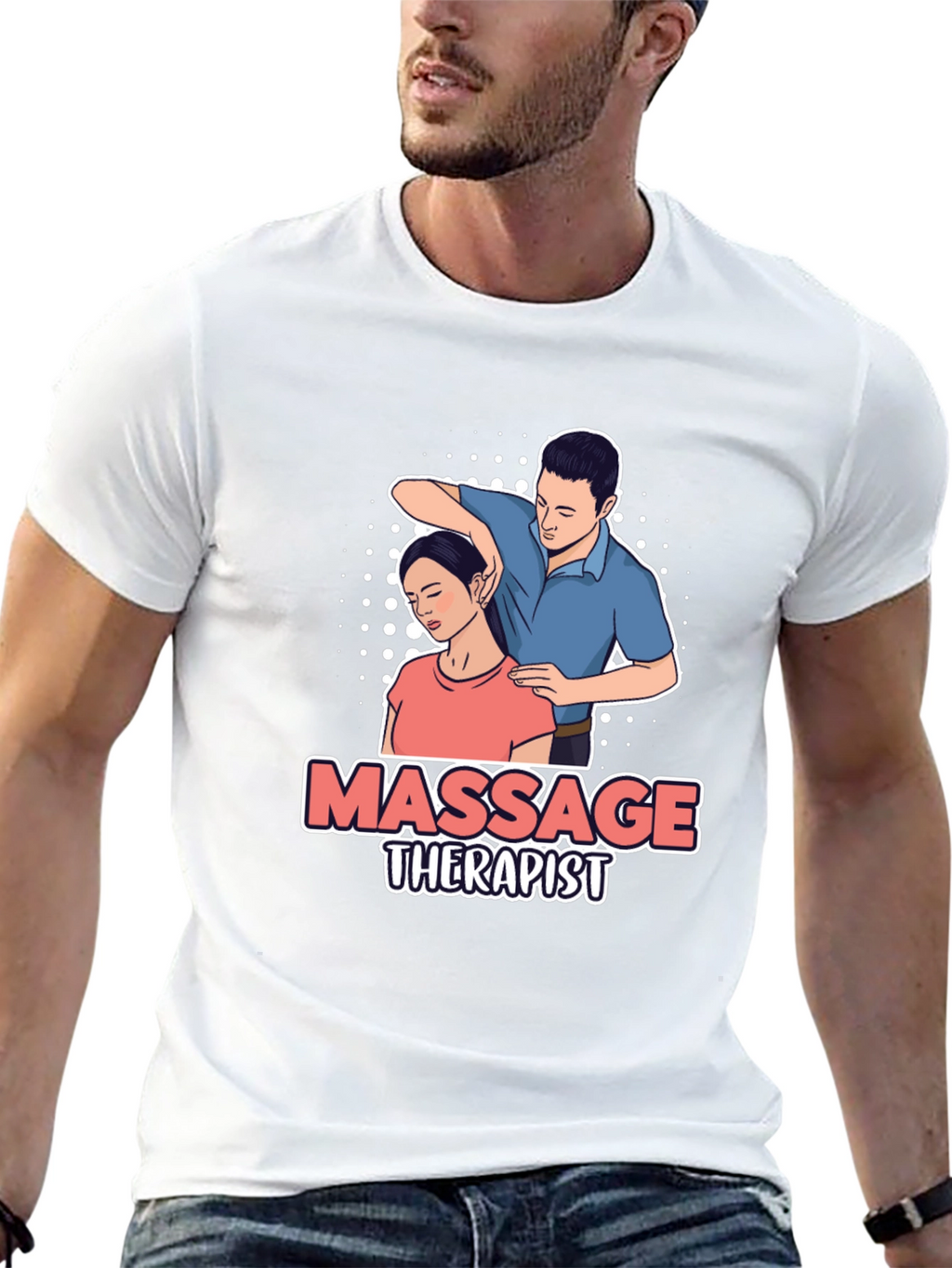 Massage Therapist Graphic T-Shirt - Unisex Black Tee
