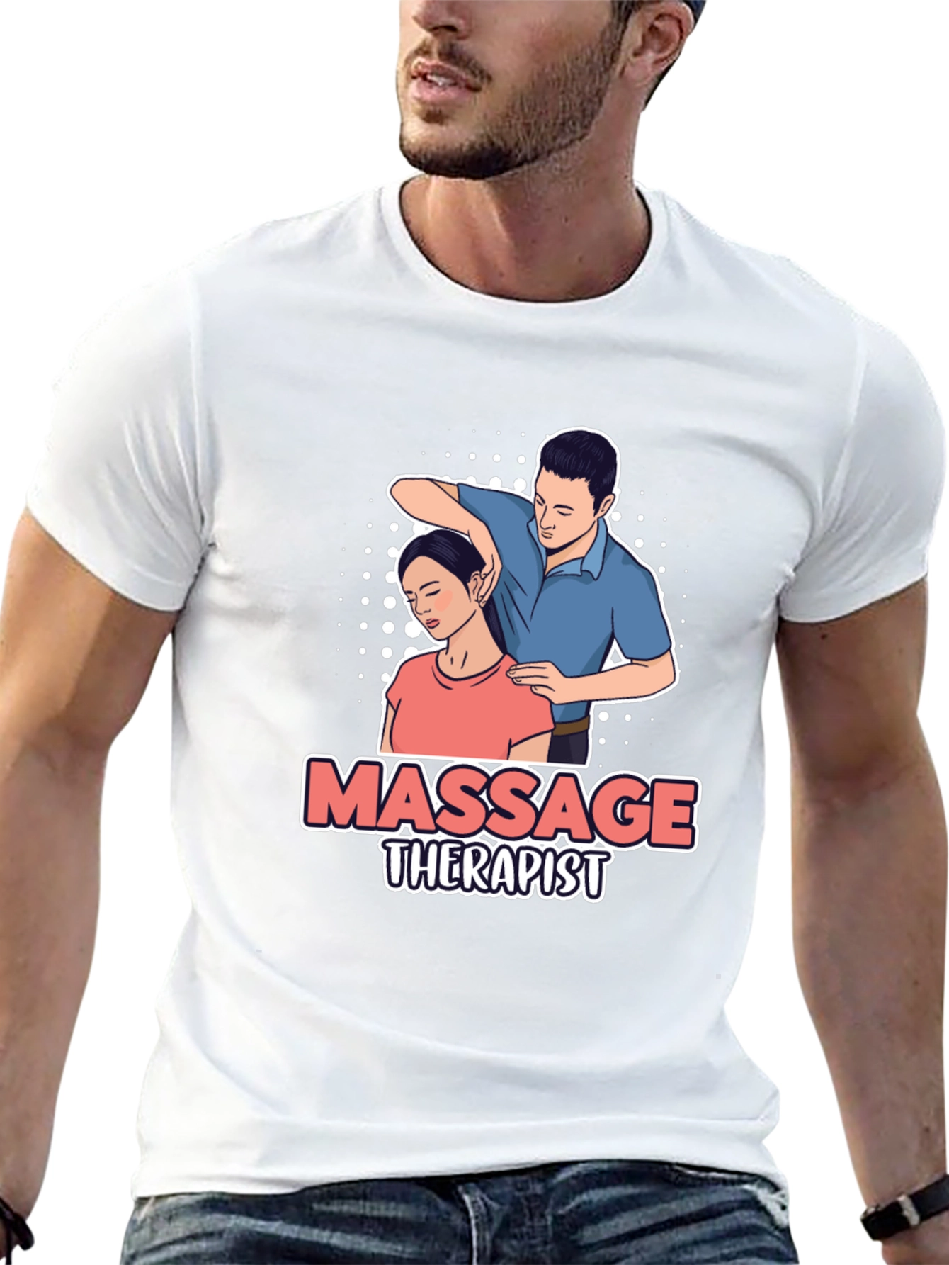Massage Therapist Graphic T-Shirt - Unisex Black Tee
