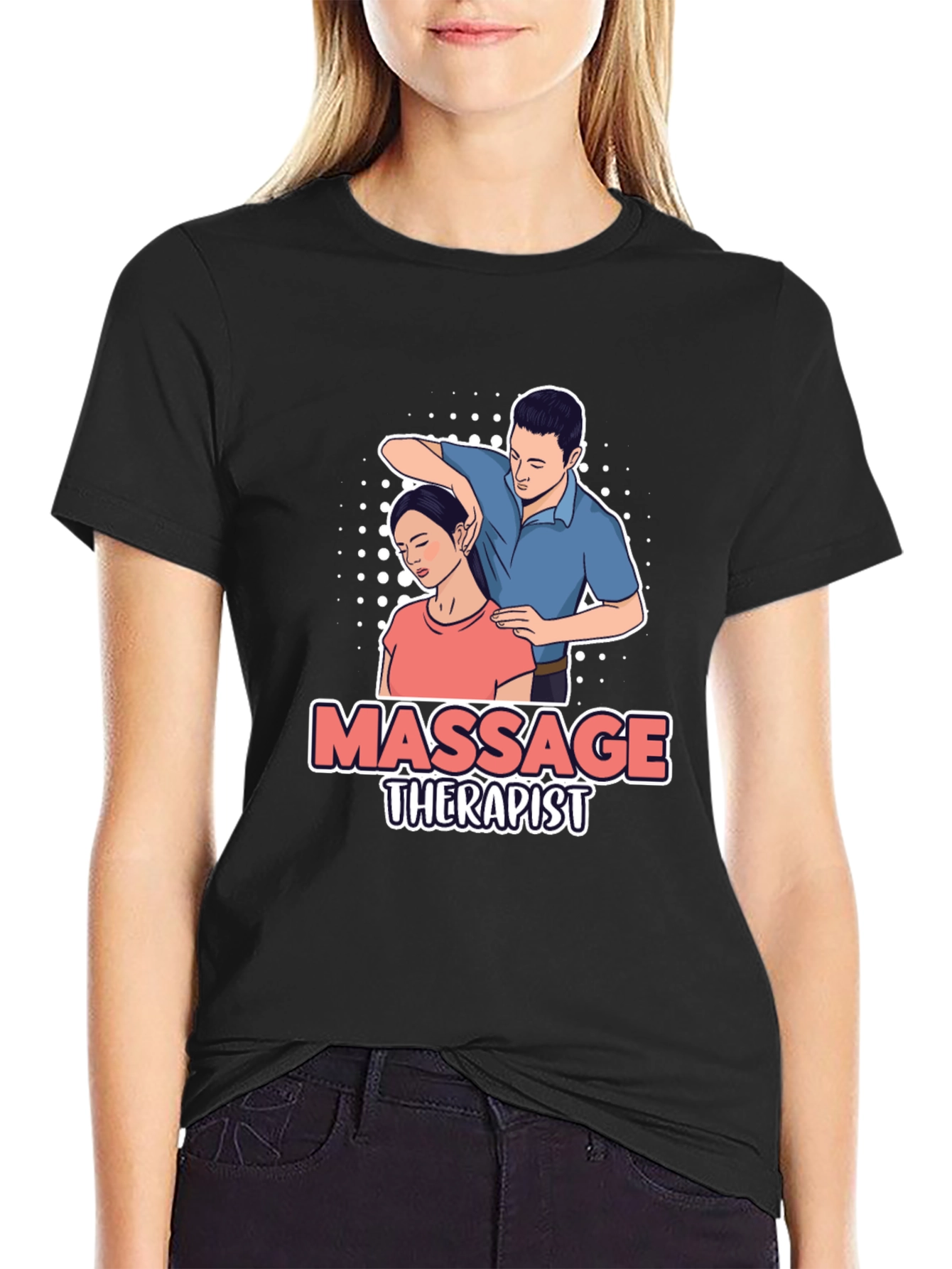 Massage Therapist Graphic T-Shirt - Unisex Black Tee