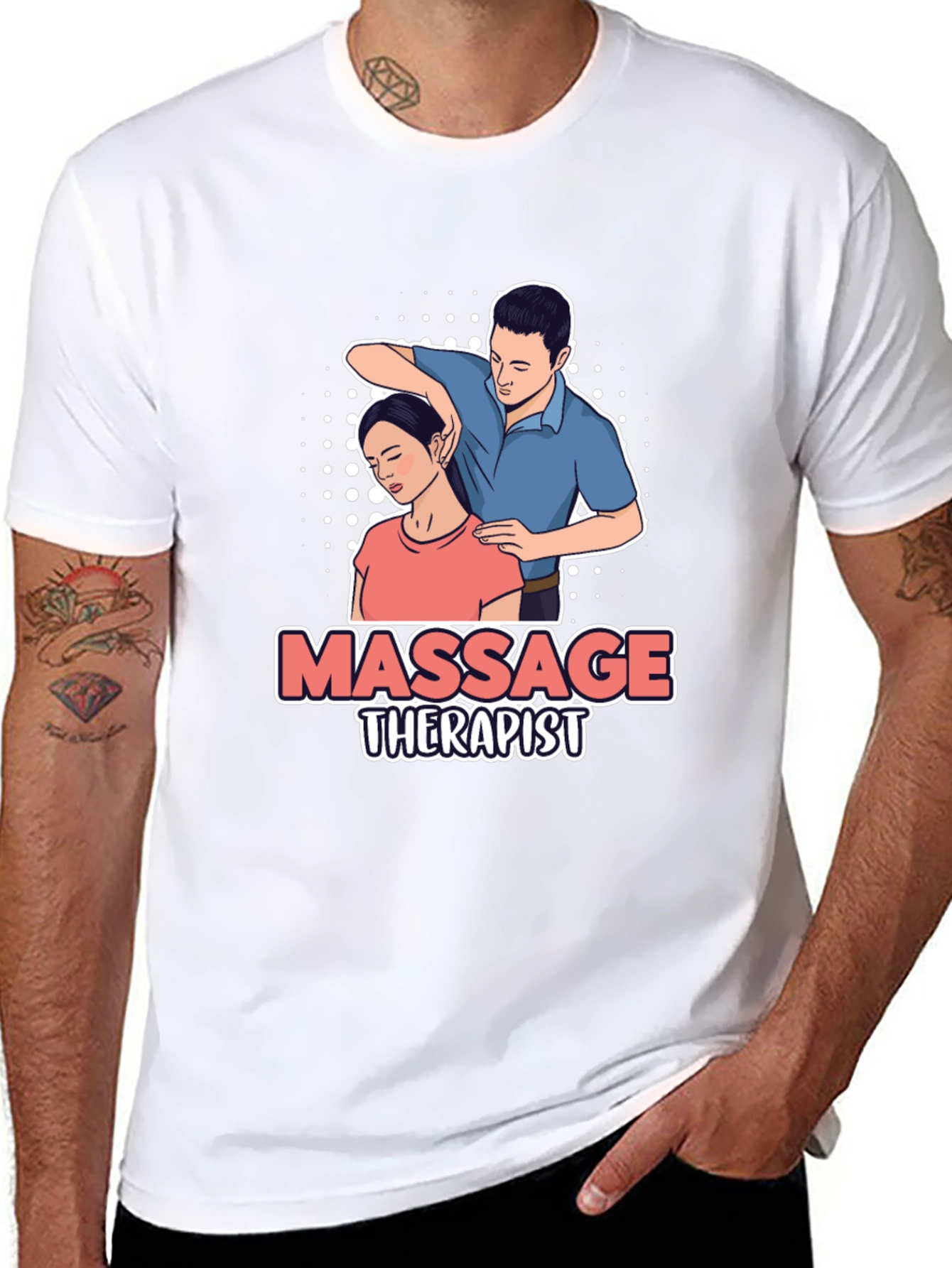 Massage Therapist Graphic T-Shirt - Unisex Black Tee