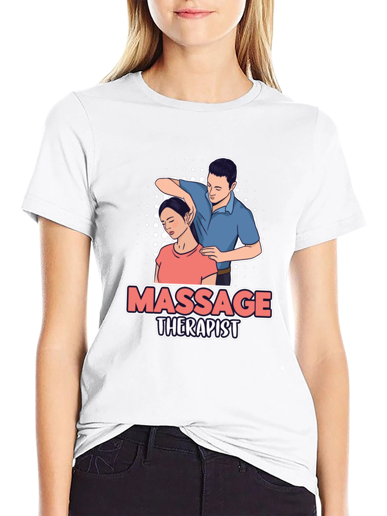 Massage Therapist Graphic T-Shirt - Unisex Black Tee