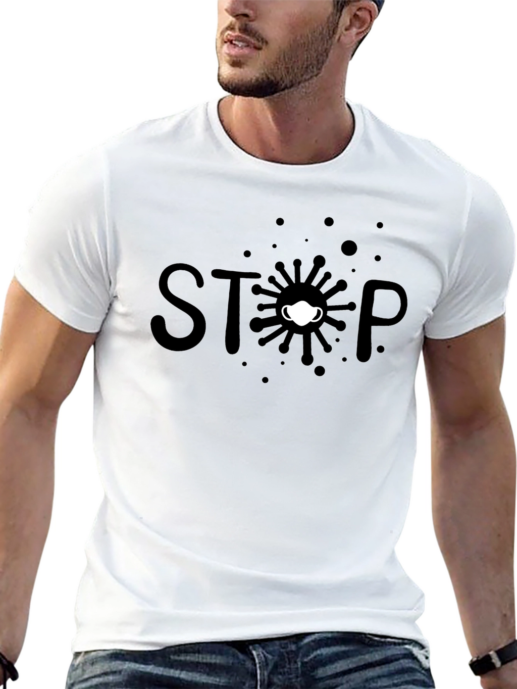 Stop the Virus T-Shirt - Black