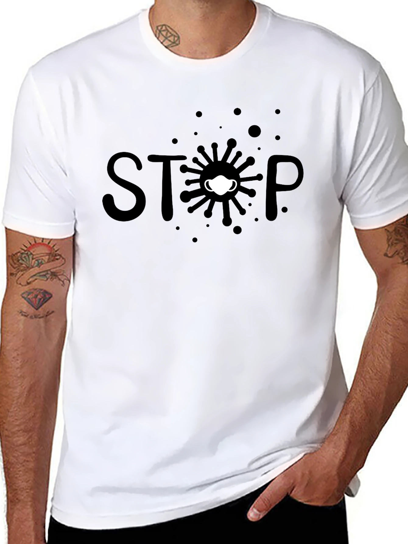 Stop the Virus T-Shirt - Black
