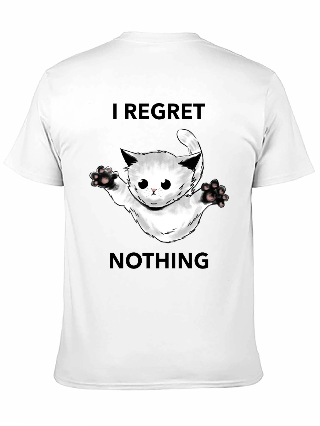 Regret Nothing Cat Graphic Tee