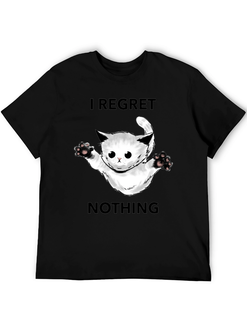 Regret Nothing Cat Graphic Tee