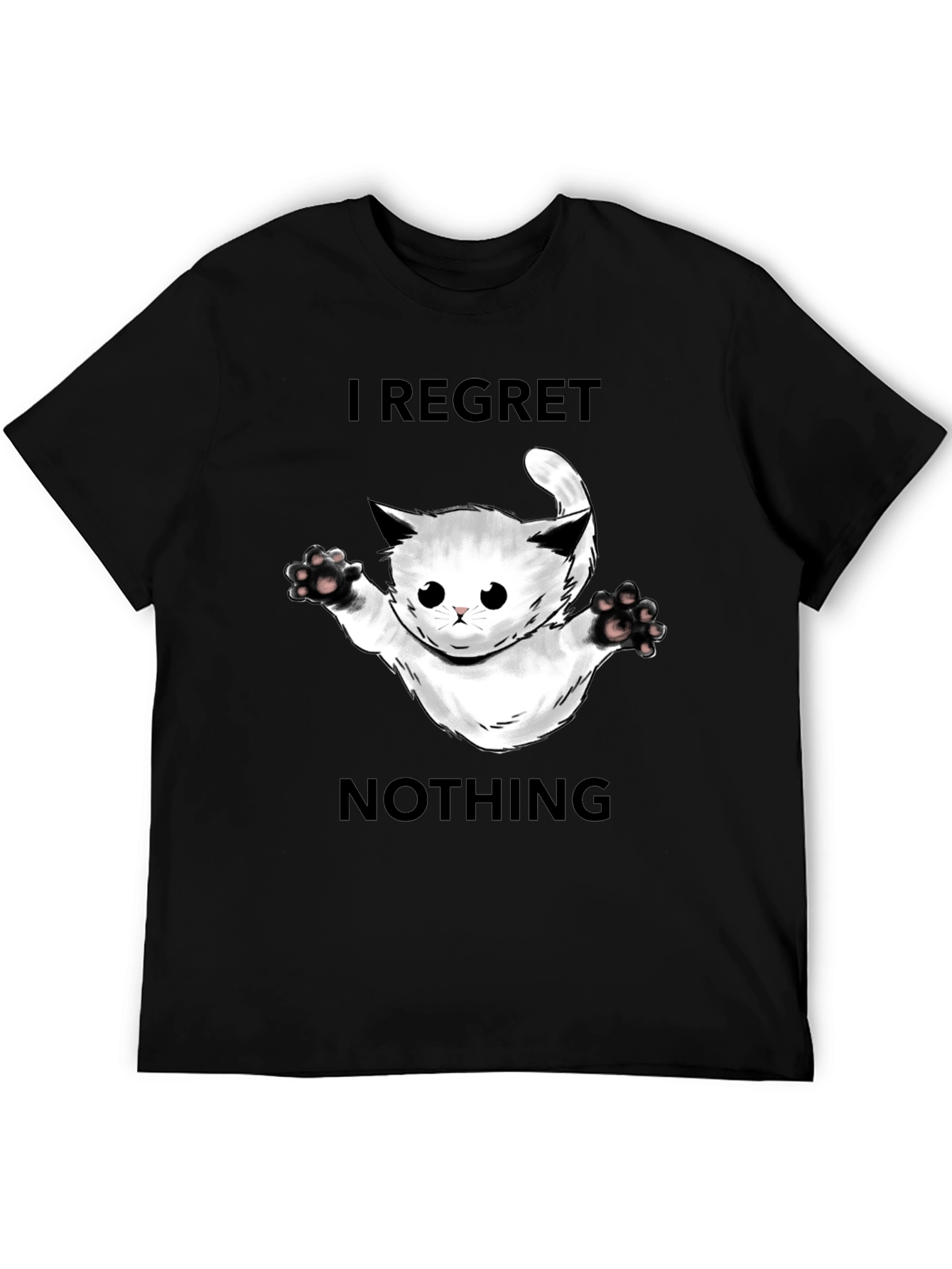 Regret Nothing Cat Graphic Tee