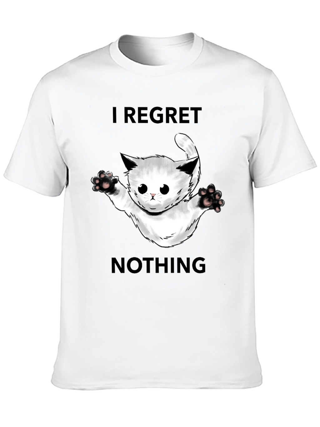 Regret Nothing Cat Graphic Tee