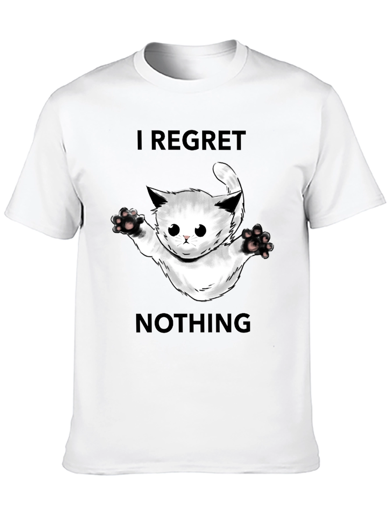 Regret Nothing Cat Graphic Tee