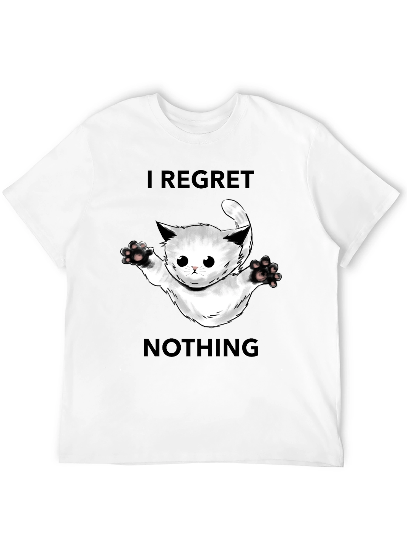 Regret Nothing Cat Graphic Tee