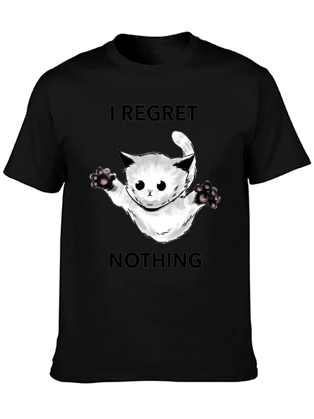 Regret Nothing Cat Graphic Tee