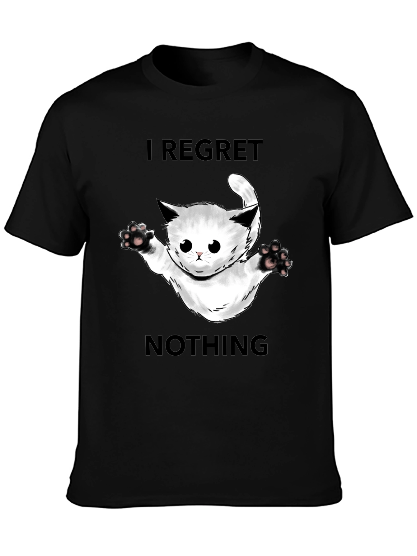 Regret Nothing Cat Graphic Tee