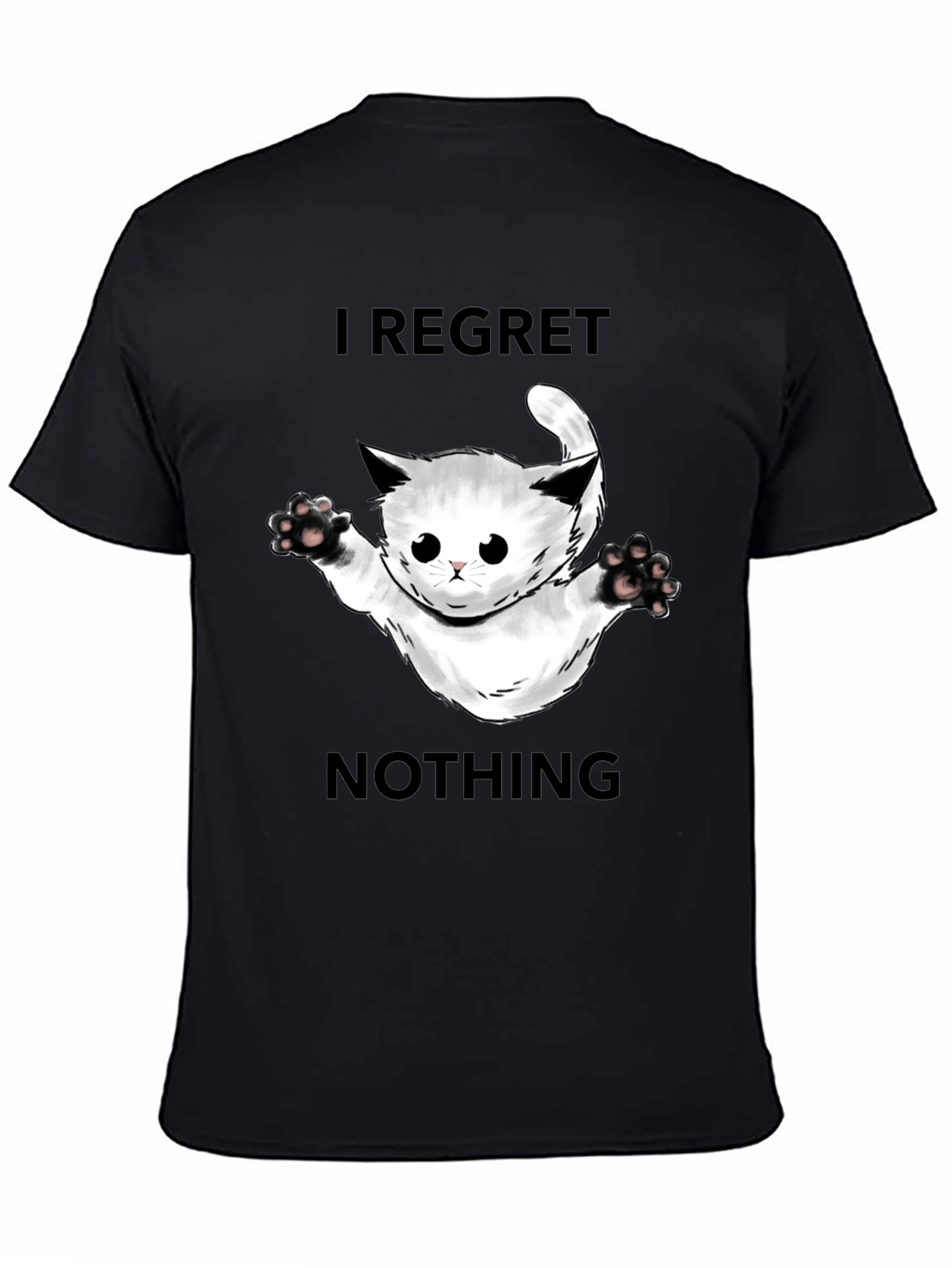 Regret Nothing Cat Graphic Tee