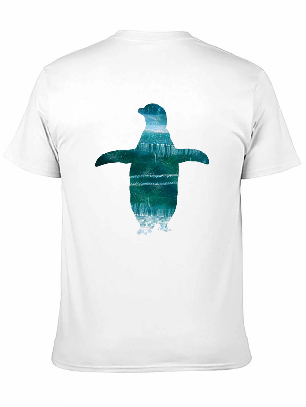 Mens Black T-Shirt with Penguin Graphic