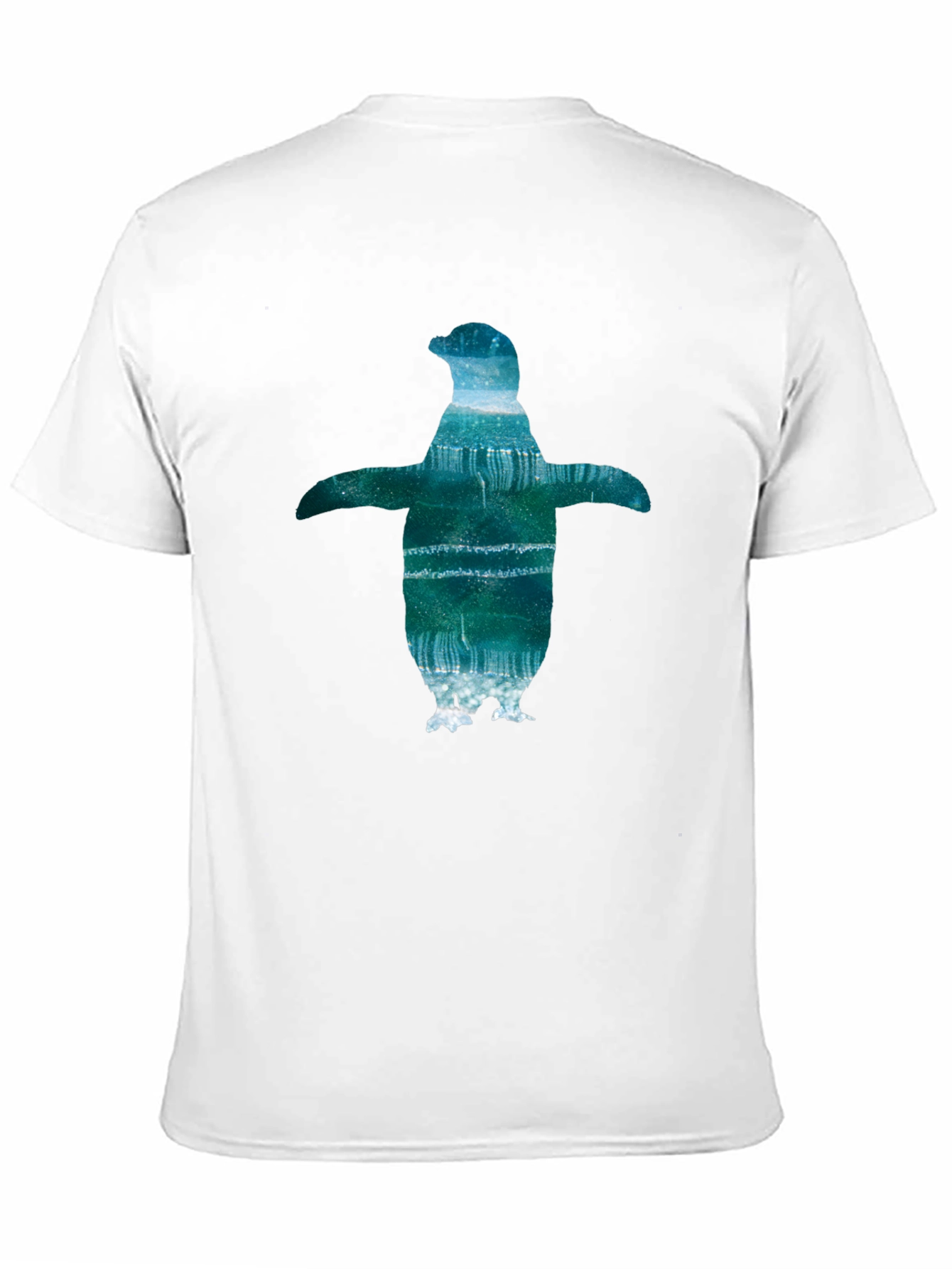 Mens Black T-Shirt with Penguin Graphic