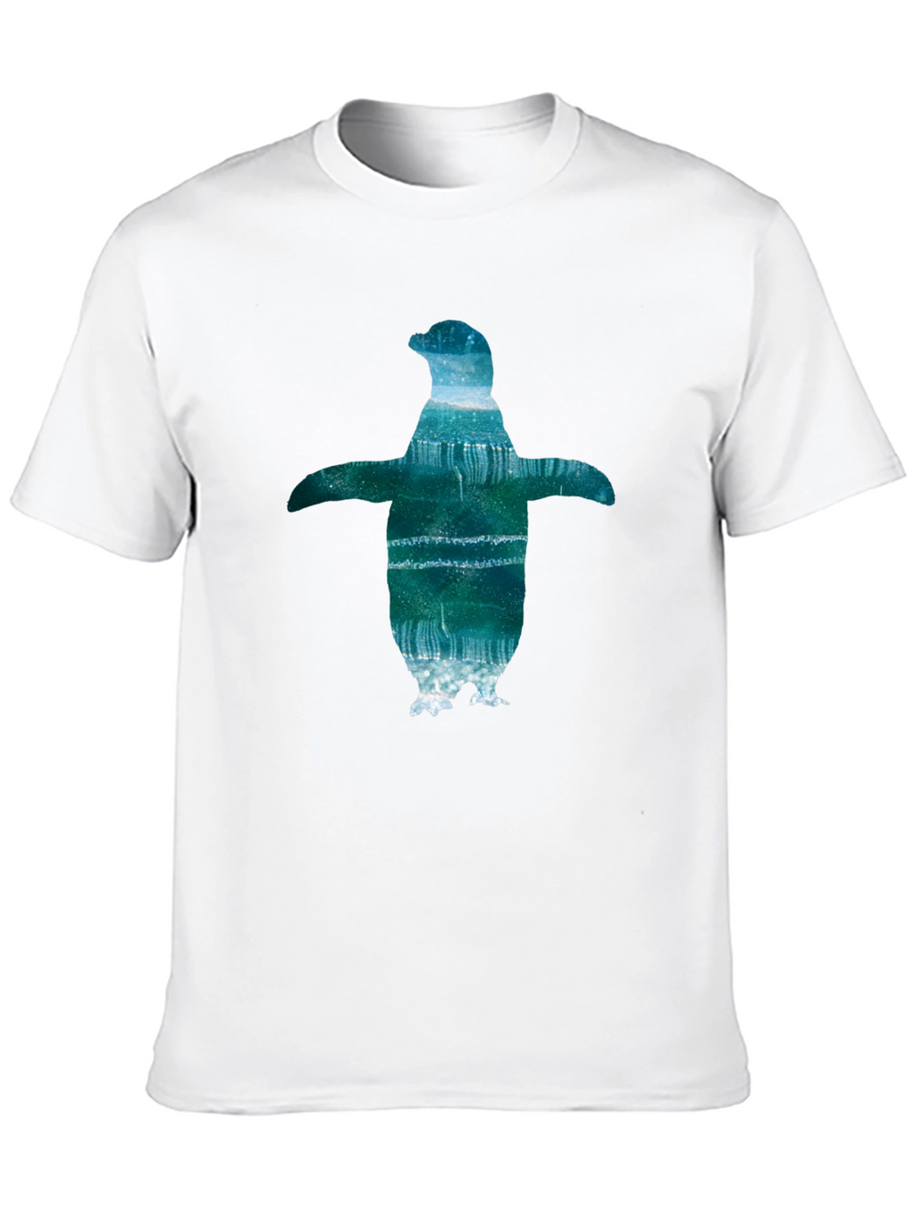 Mens Black T-Shirt with Penguin Graphic
