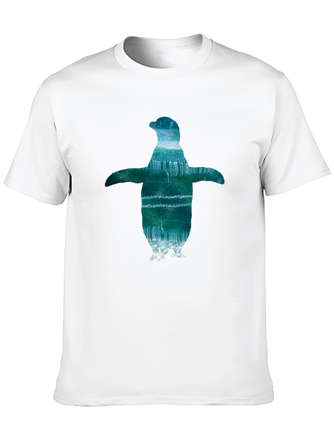 Mens Black T-Shirt with Penguin Graphic
