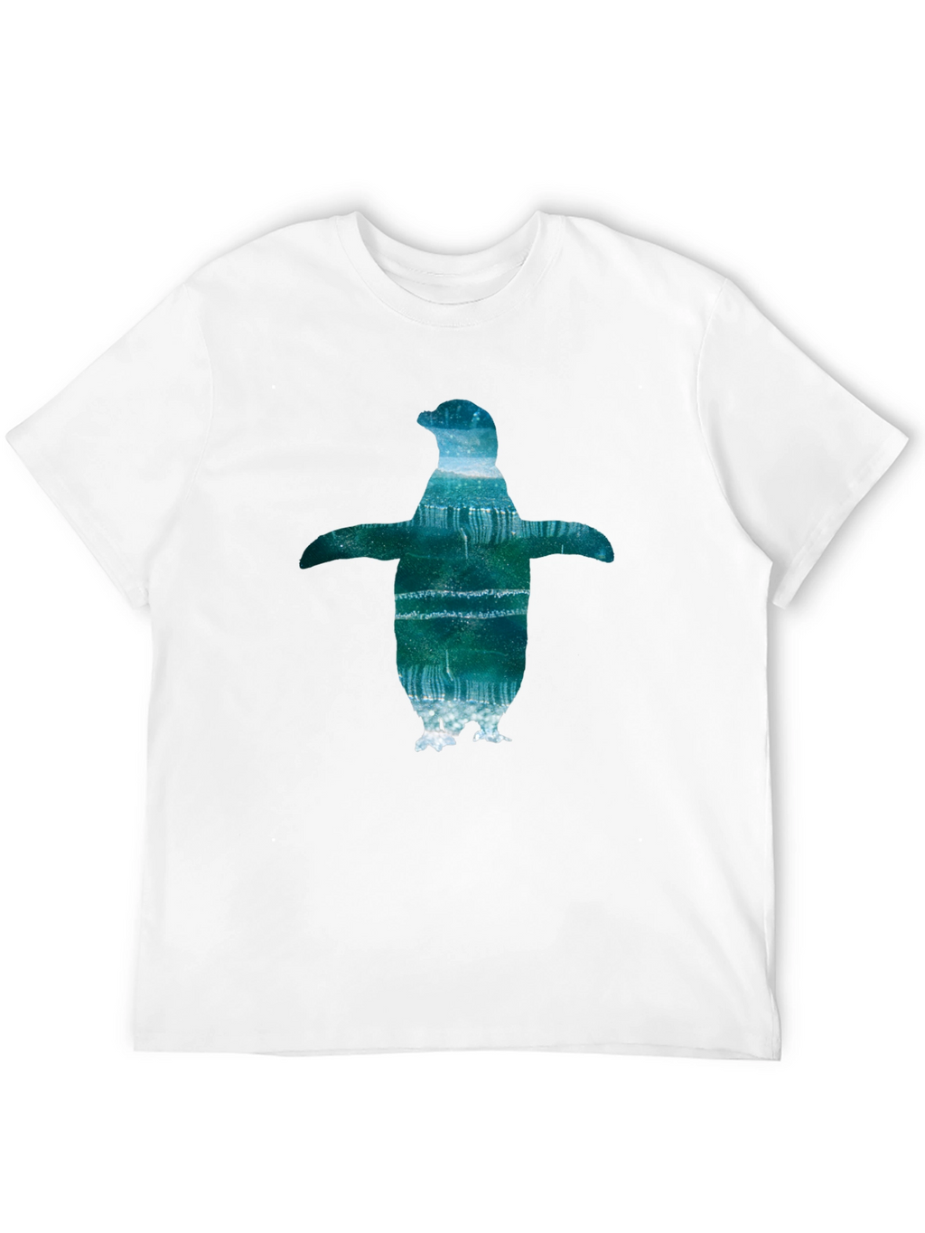 Mens Black T-Shirt with Penguin Graphic