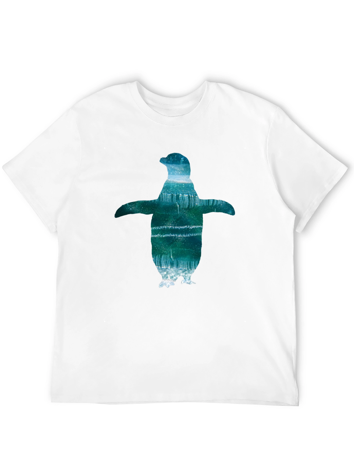 Mens Black T-Shirt with Penguin Graphic