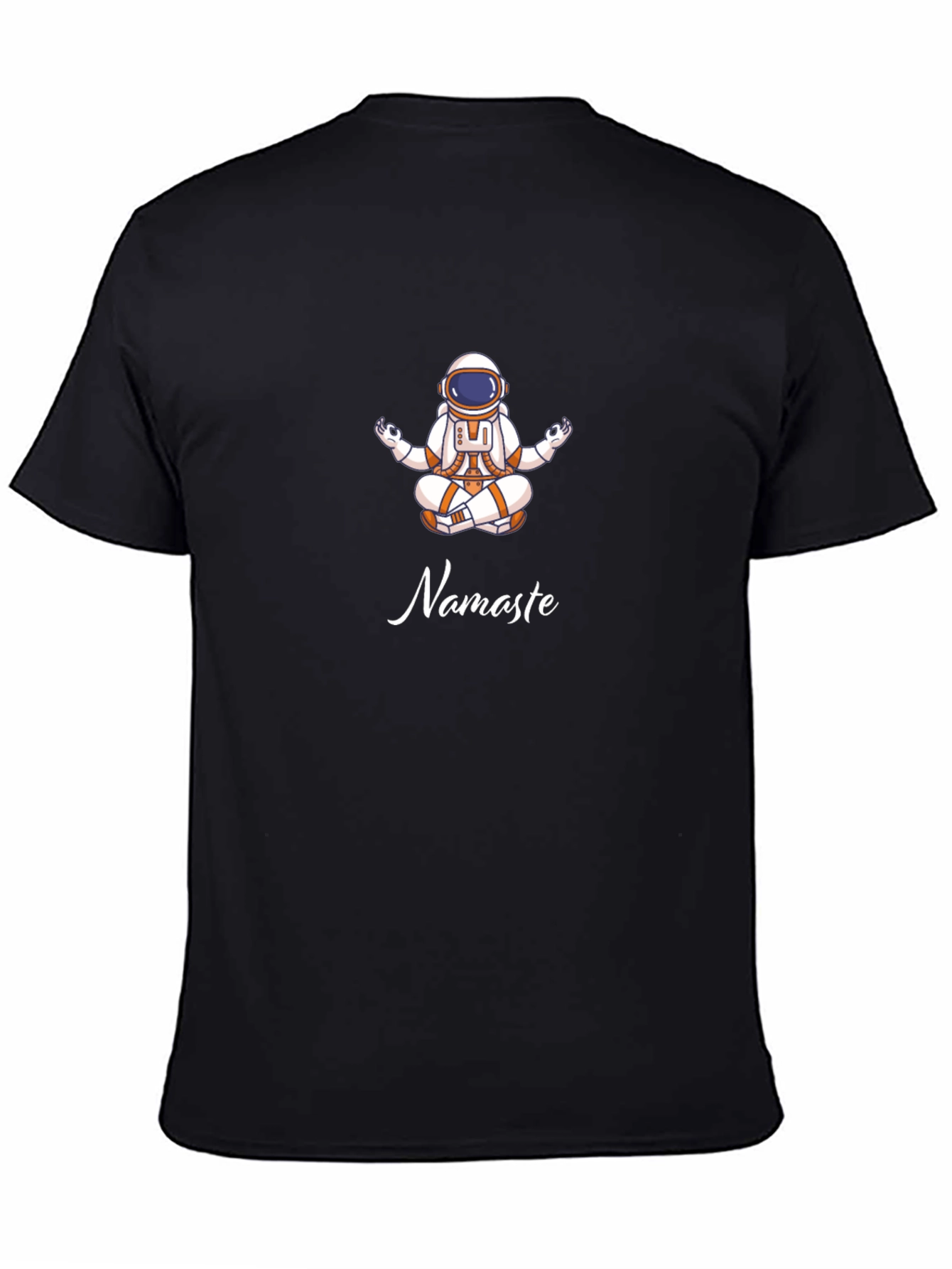 Astronaut Namaste Black T-Shirt - Yoga Space Tee