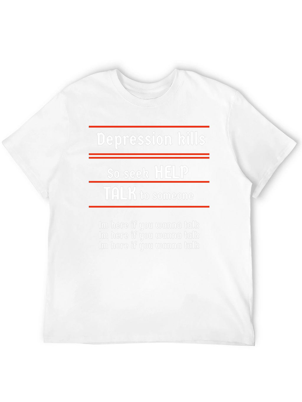 Depression Awareness T-Shirt - Seek Help Talk
