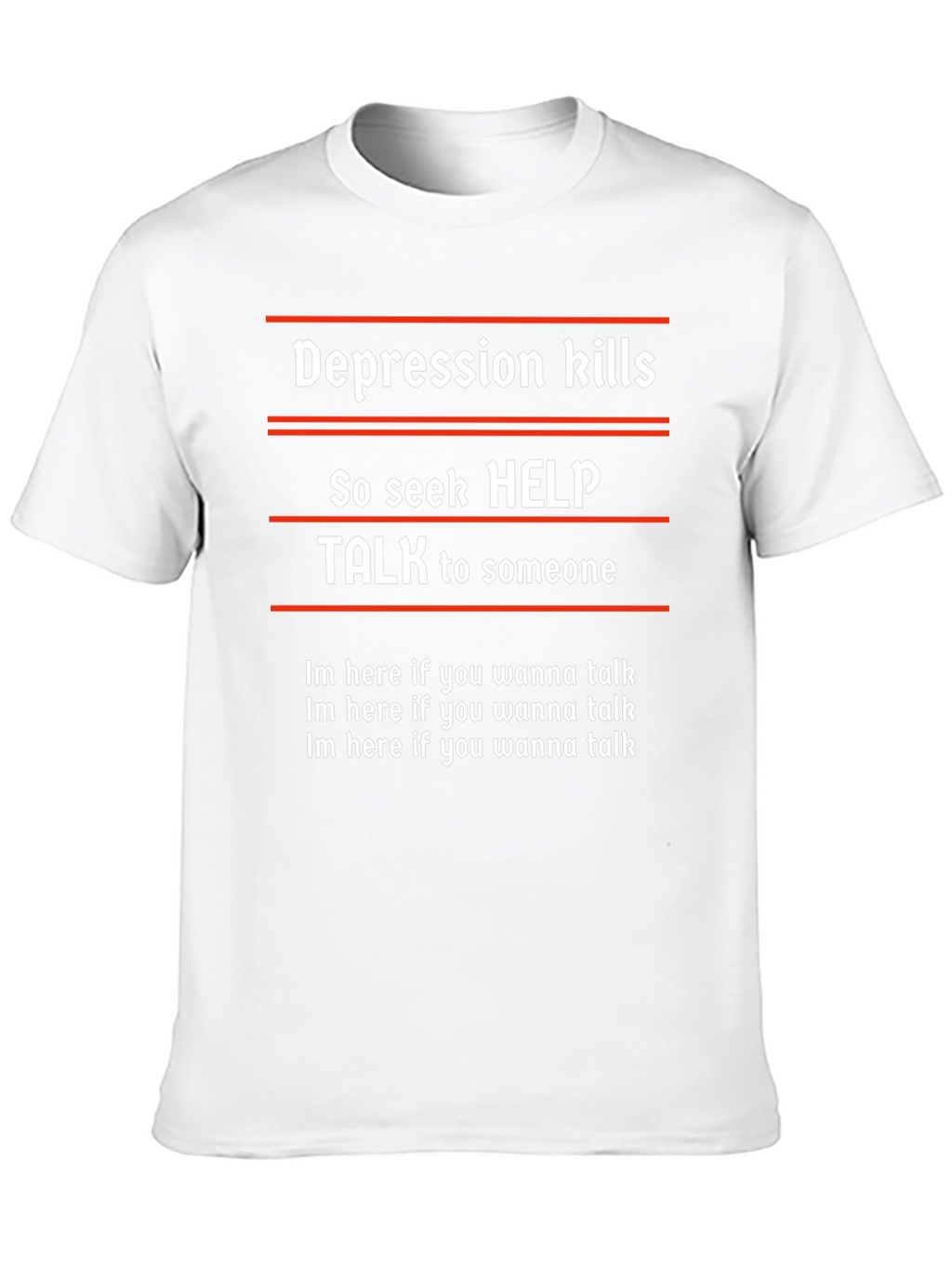 Depression Awareness T-Shirt - Seek Help Talk