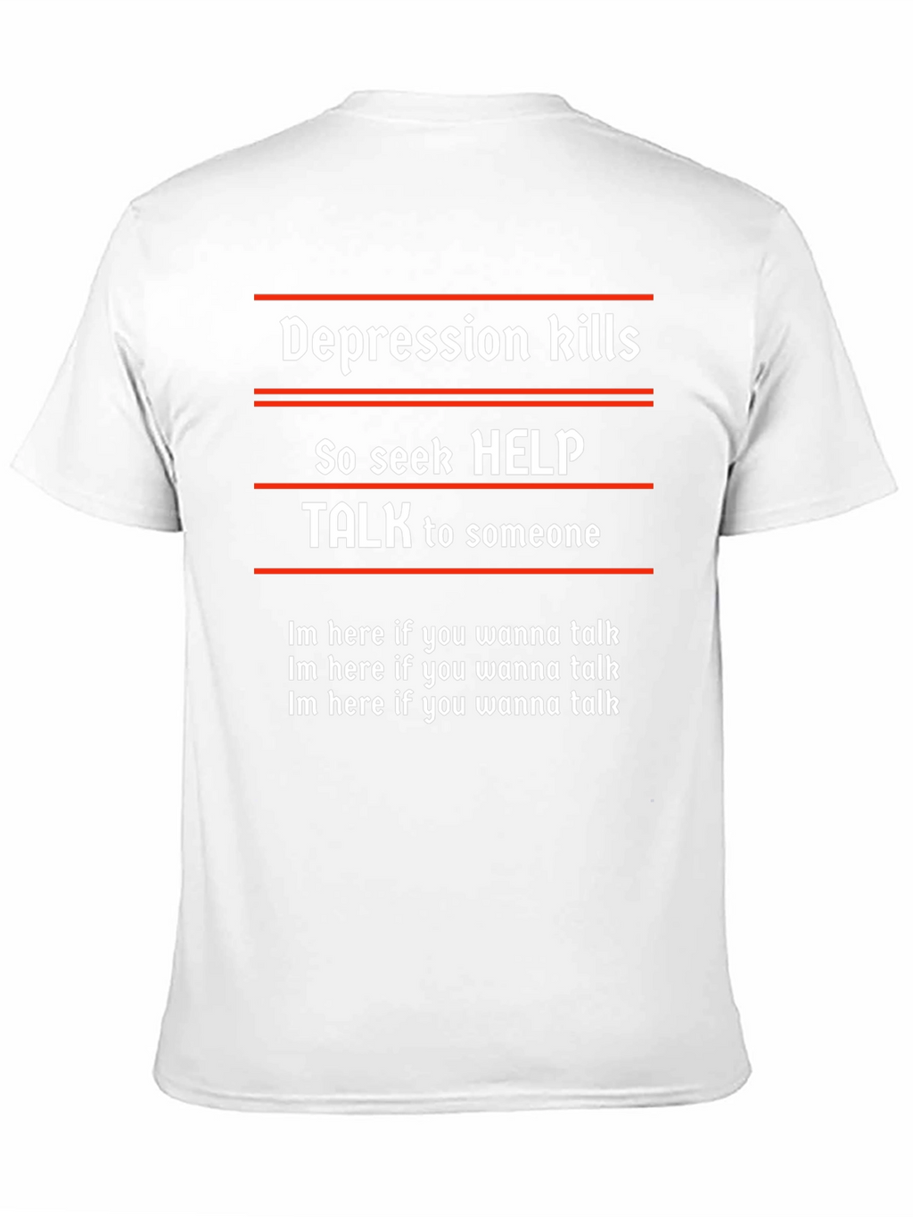 Depression Awareness T-Shirt - Seek Help Talk