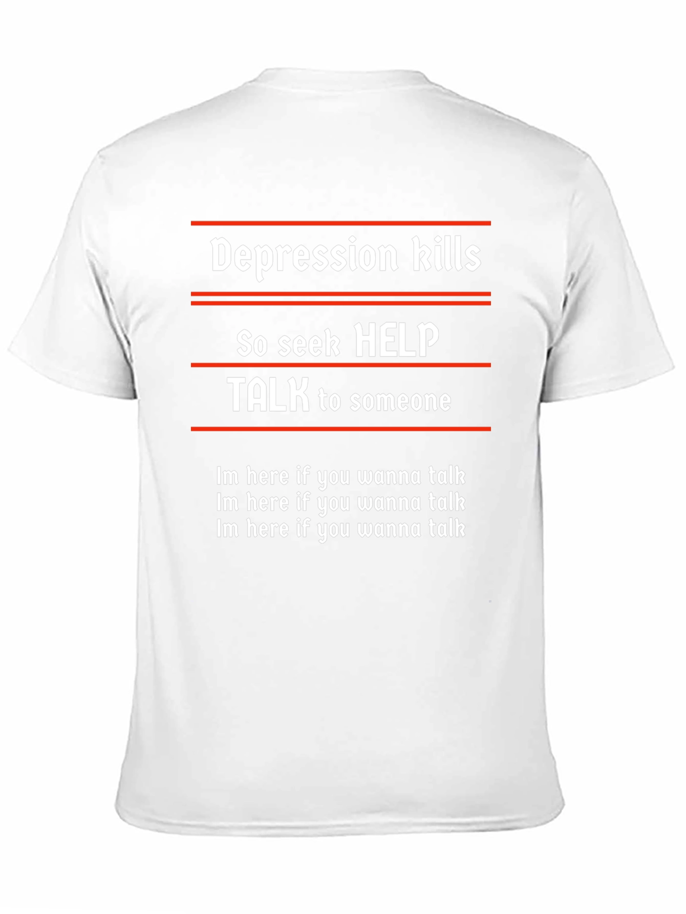 Depression Awareness T-Shirt - Seek Help Talk