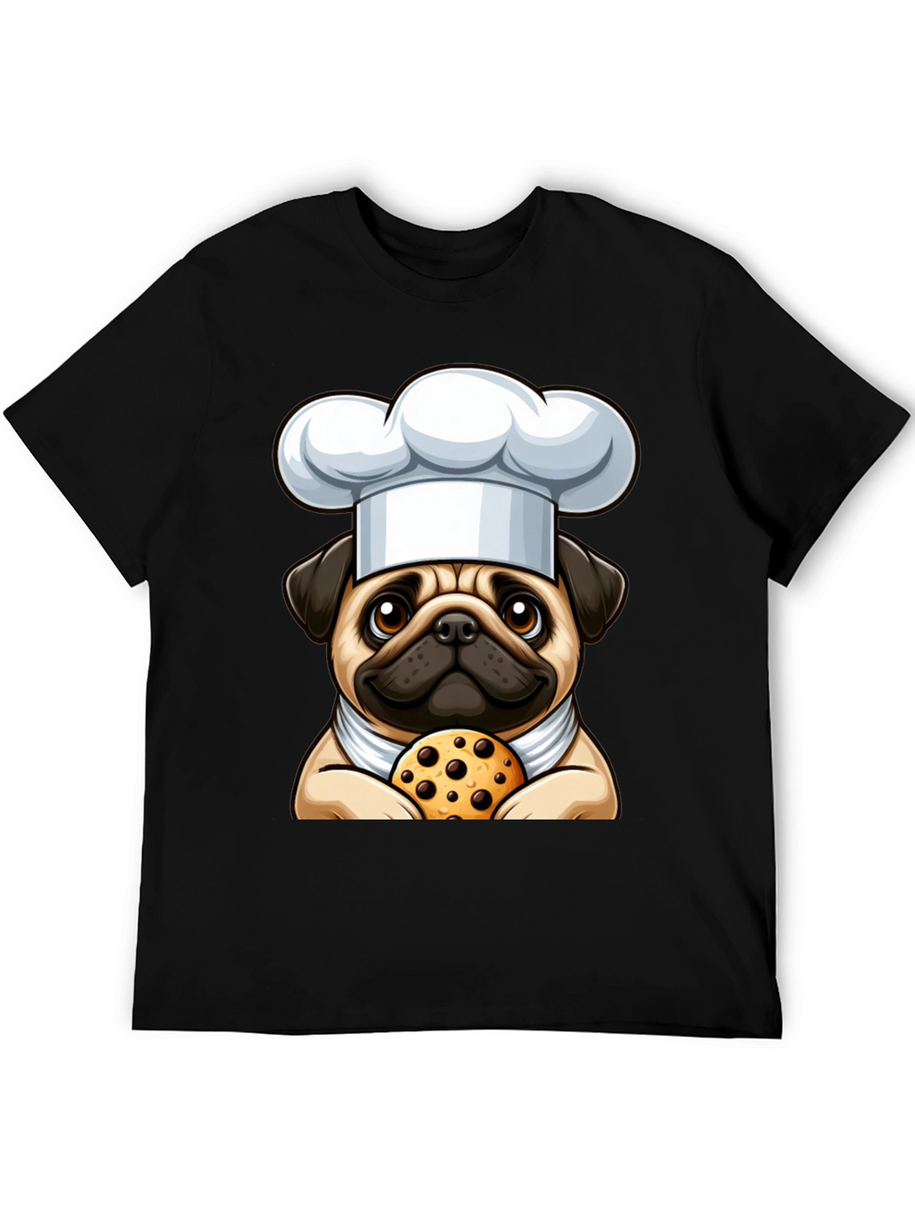 Pug Chef Cookie T-Shirt