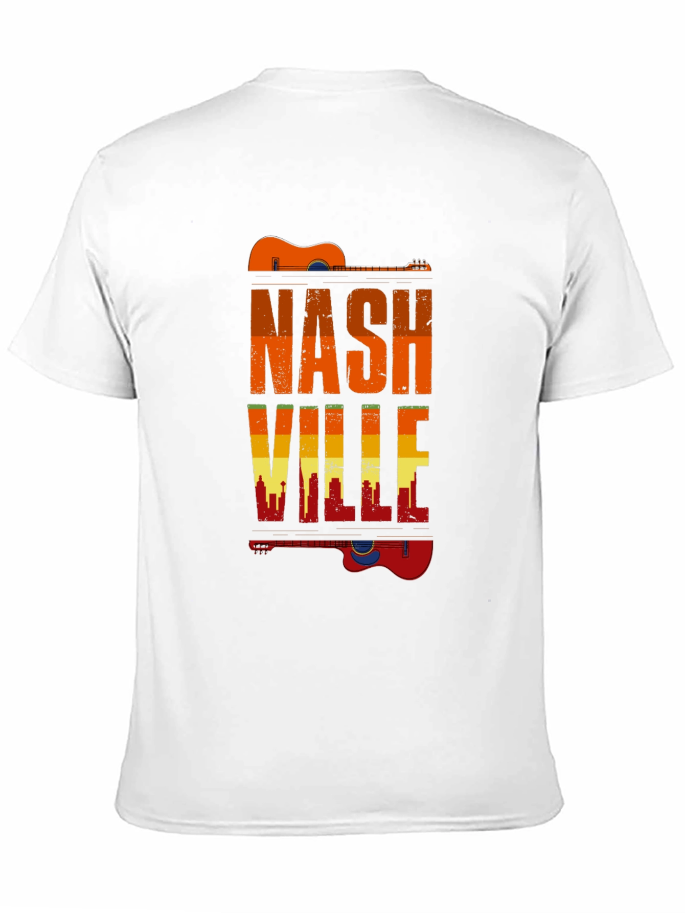 Nashville Guitar Skyline Graphic T-Shirt