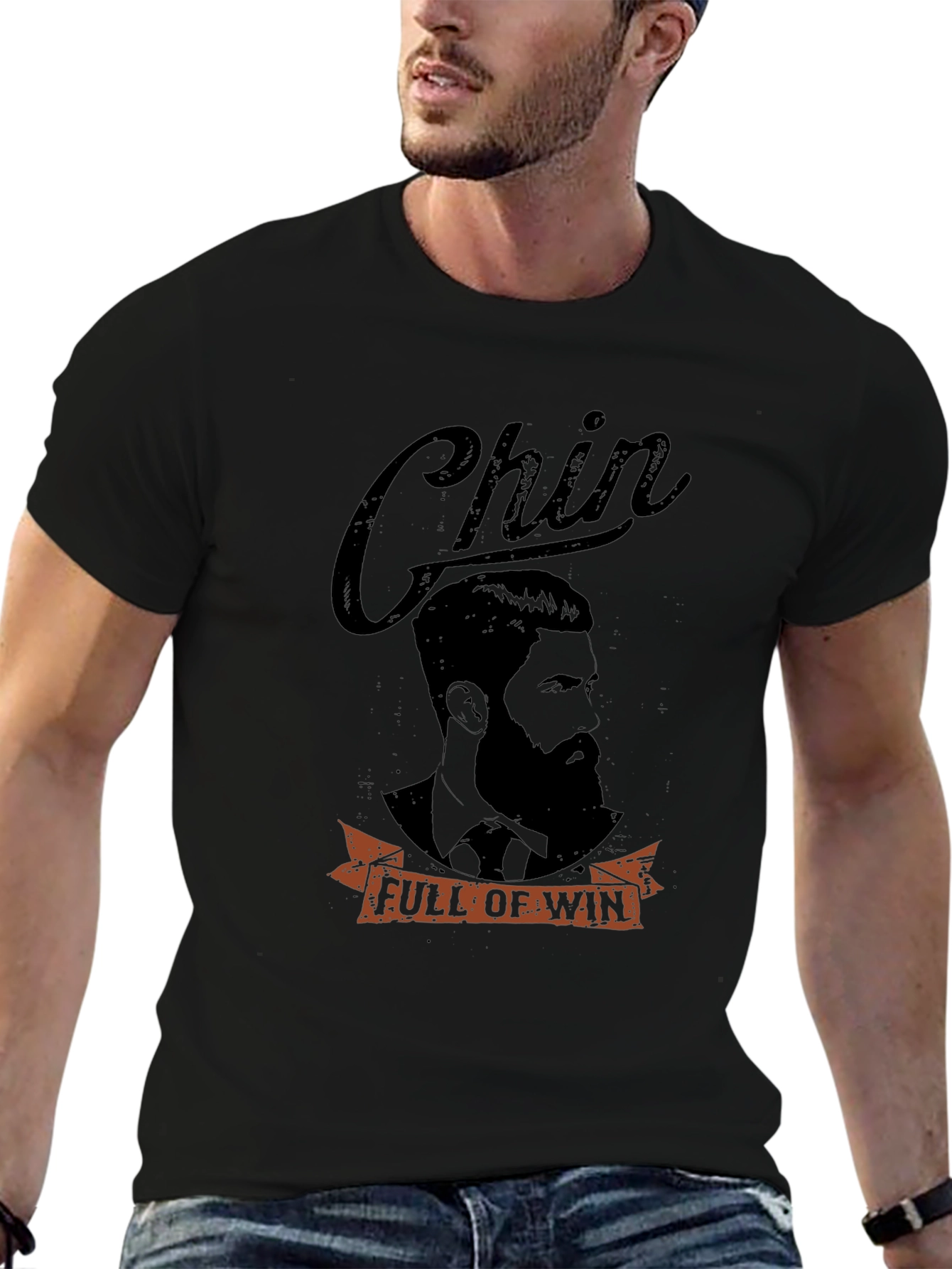 Chin Full of Win Black Graphic Tee