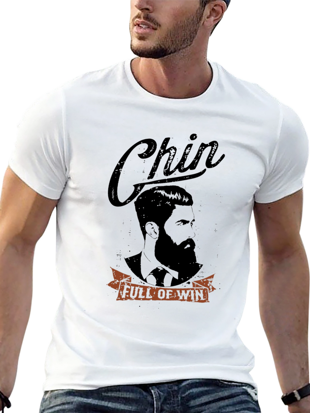 Chin Full of Win Black Graphic Tee