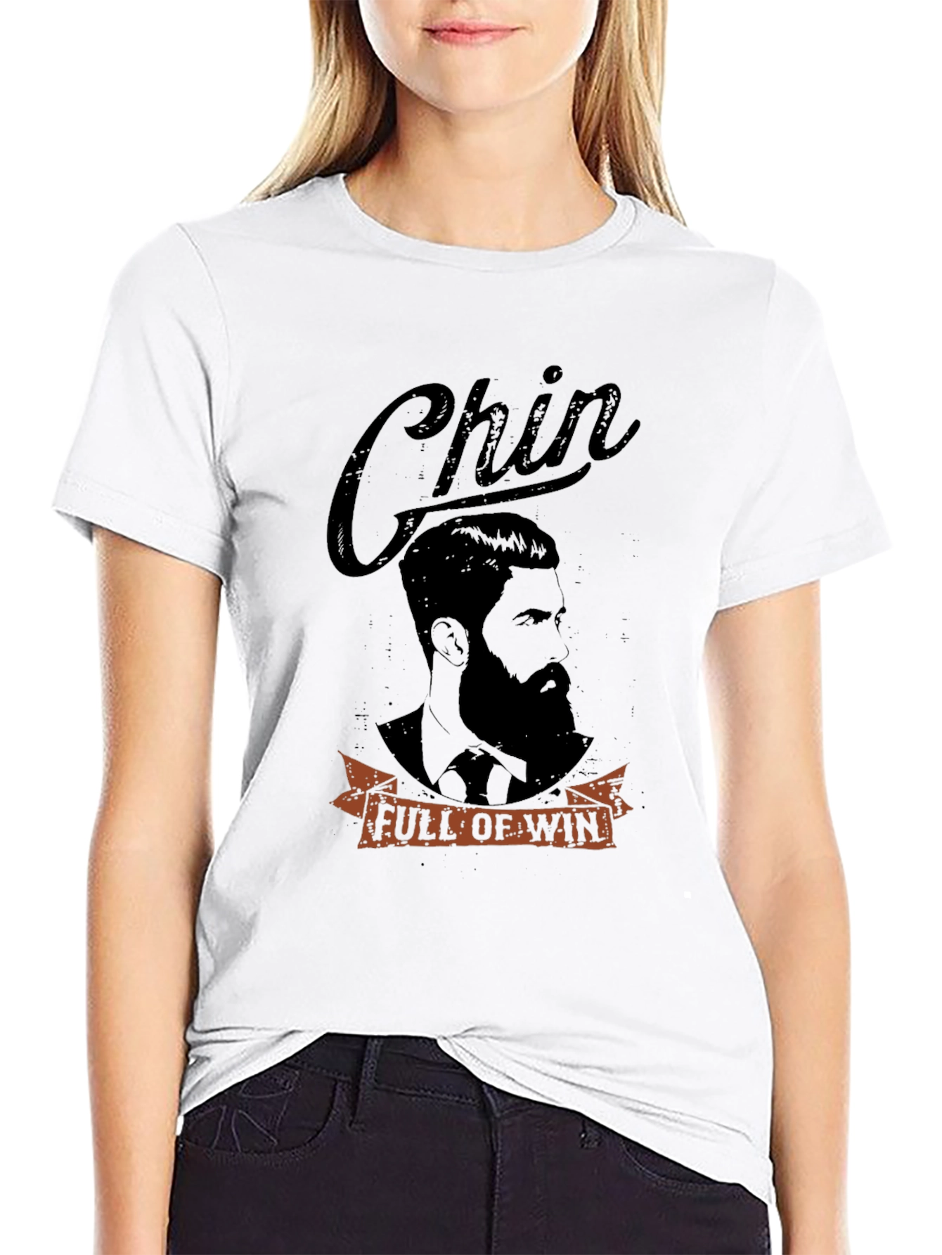Chin Full of Win Black Graphic Tee