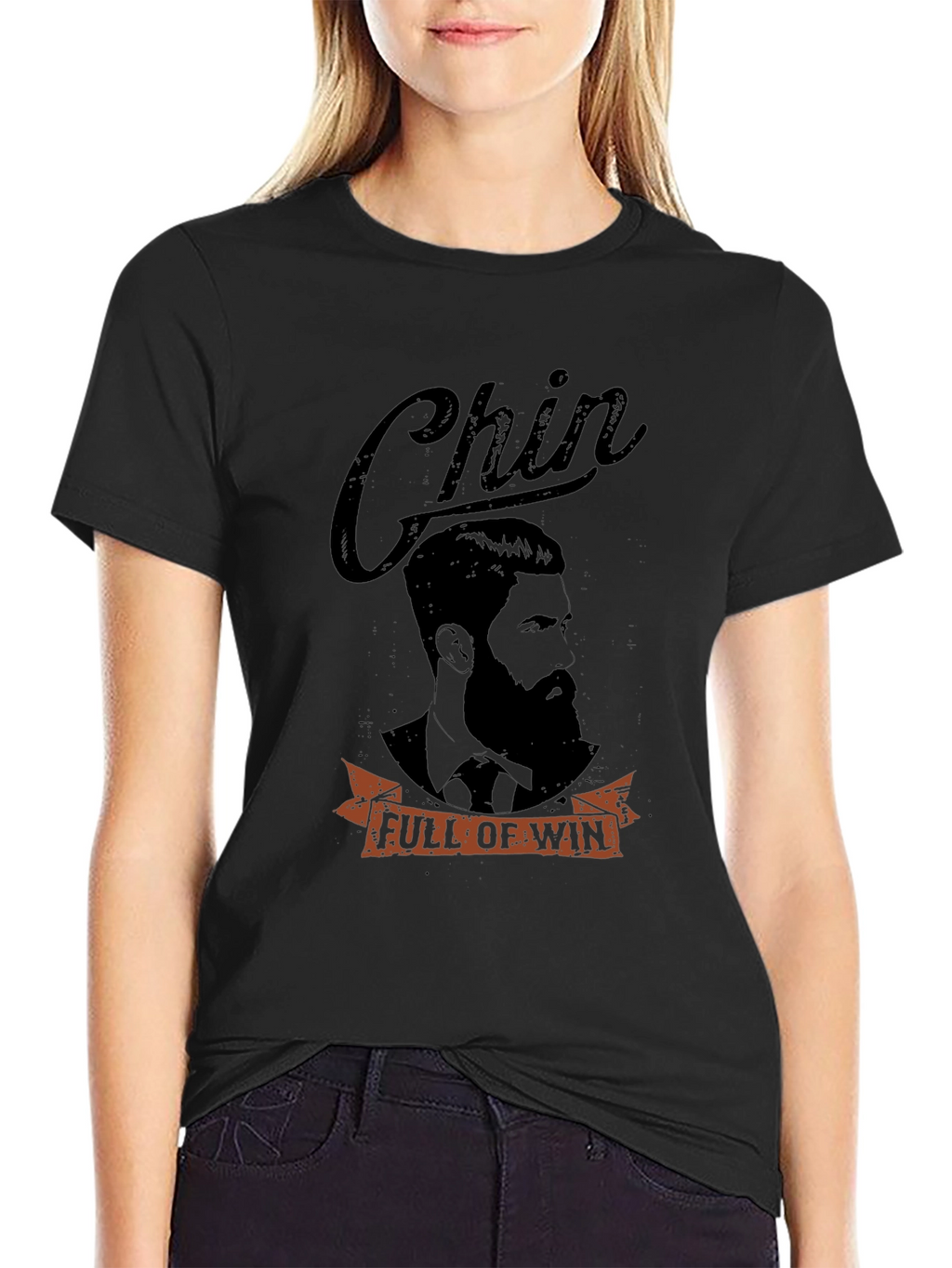 Chin Full of Win Black Graphic Tee