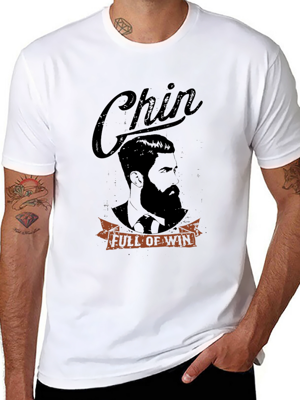 Chin Full of Win Black Graphic Tee