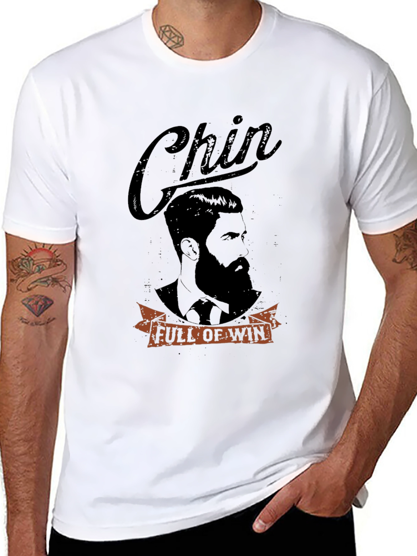 Chin Full of Win Black Graphic Tee