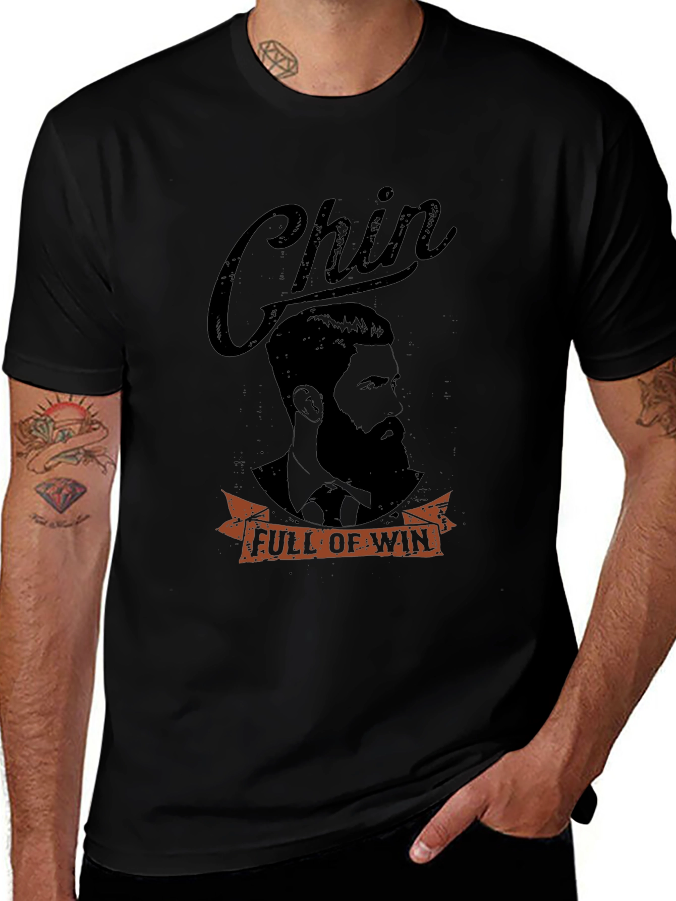 Chin Full of Win Black Graphic Tee