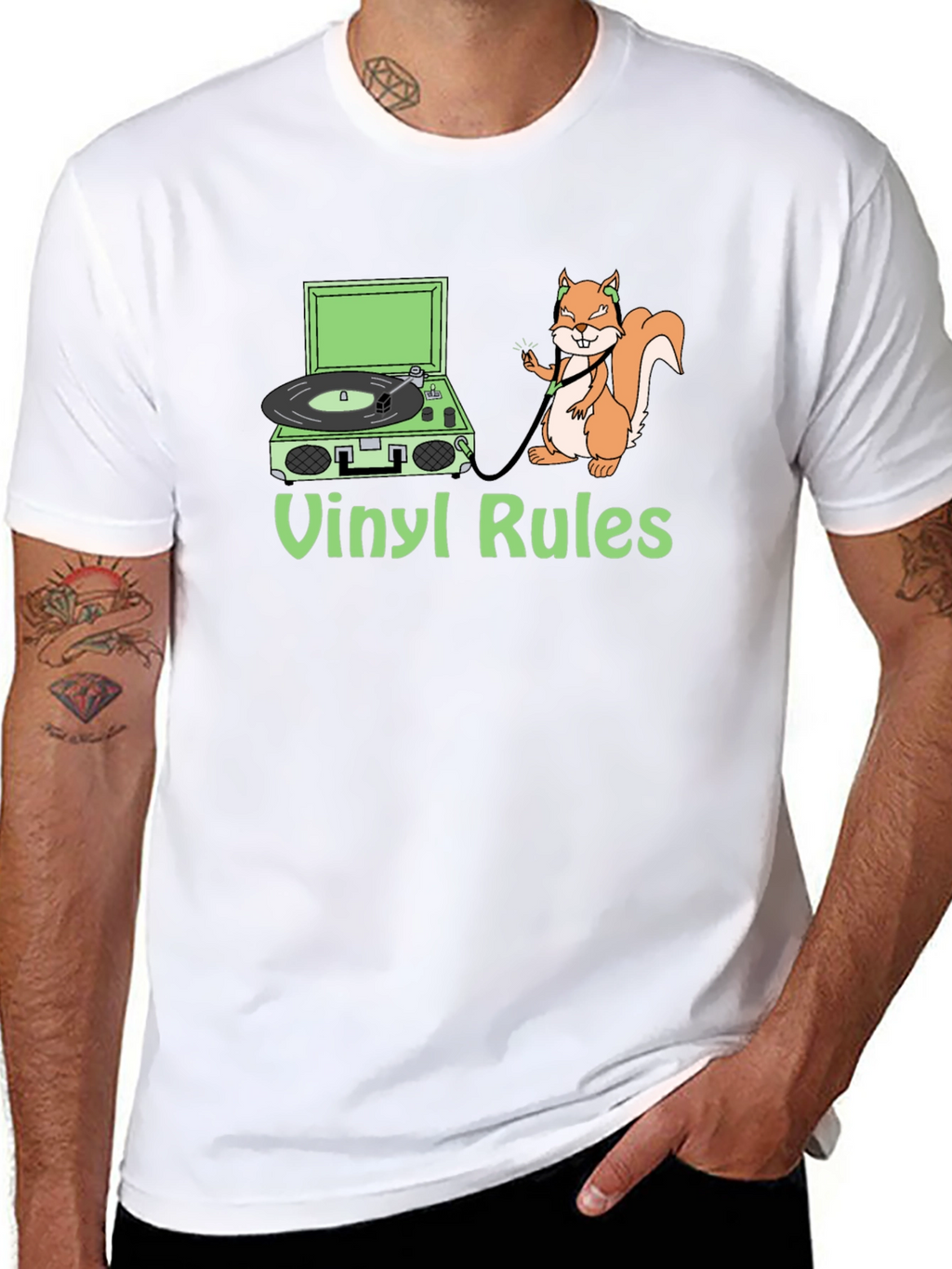 Vinyl Rules Squirrel T-Shirt