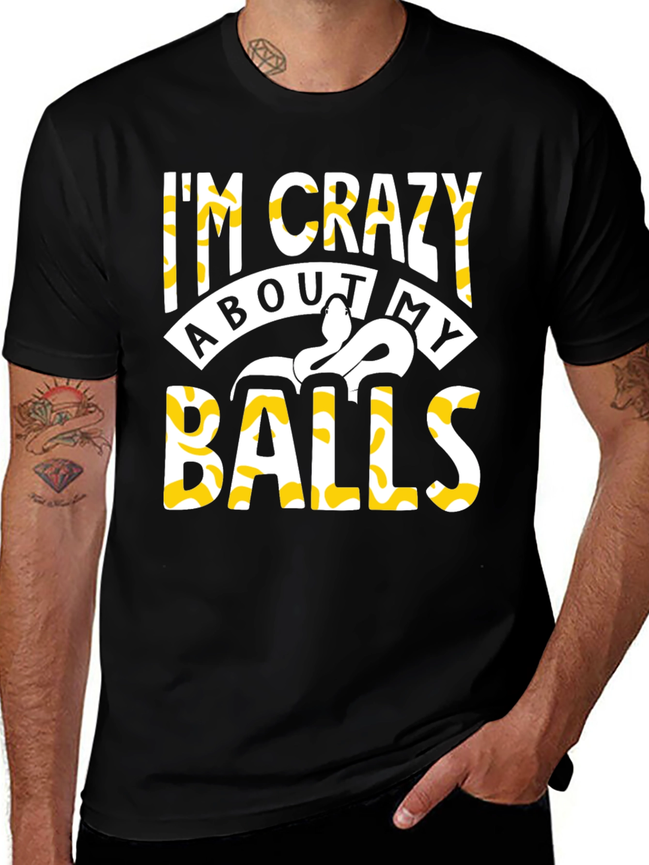 Im Crazy About My Balls Python T-Shirt