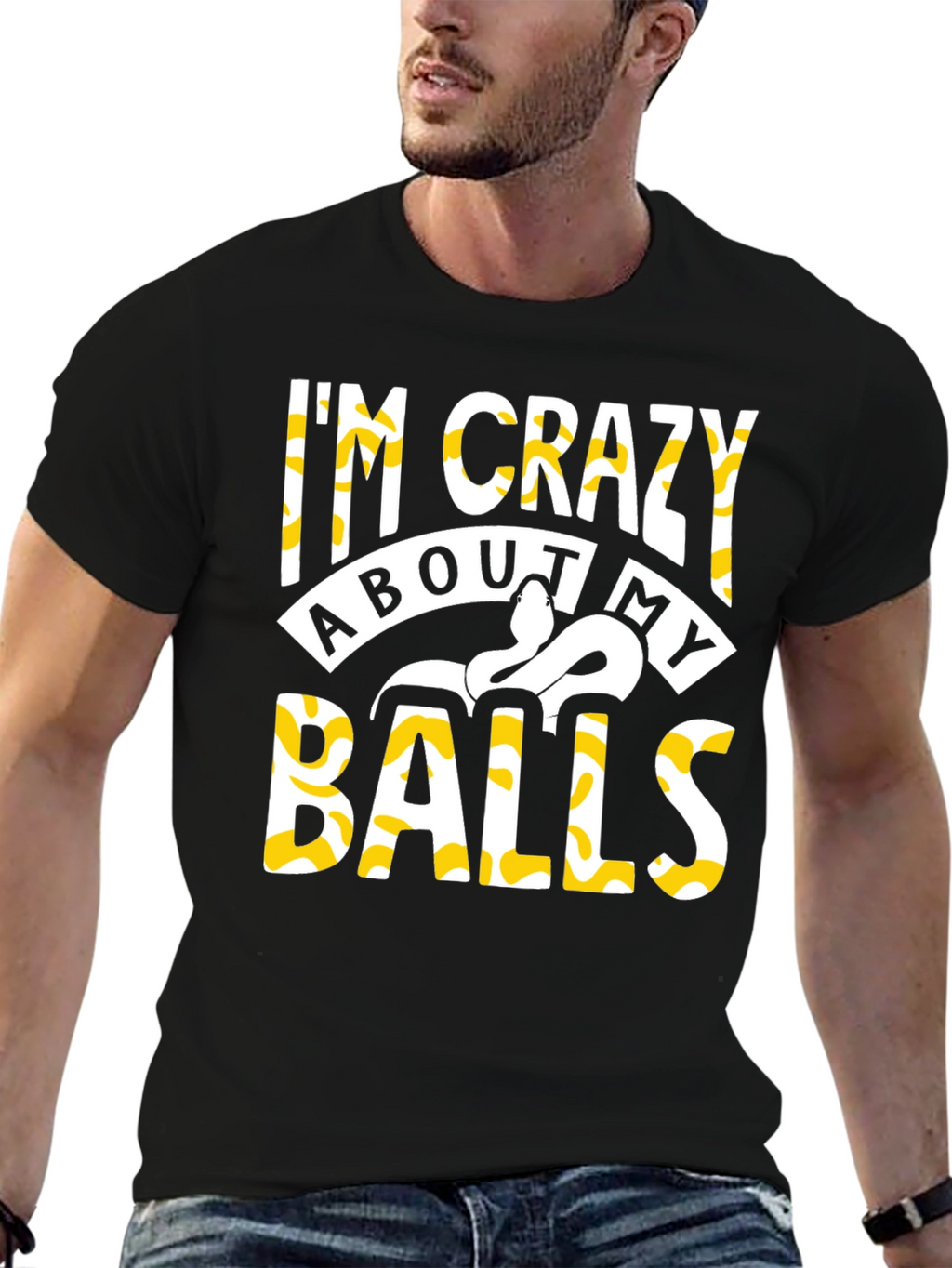 Im Crazy About My Balls Python T-Shirt