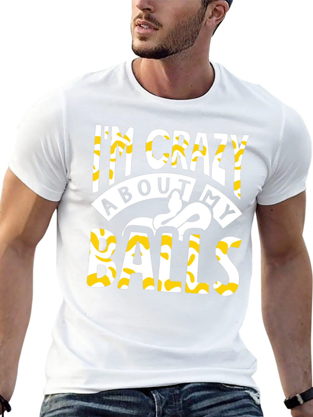 Im Crazy About My Balls Python T-Shirt