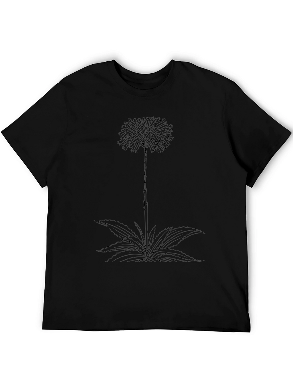 Botanical Graphic Tee - Black Cotton Comfort