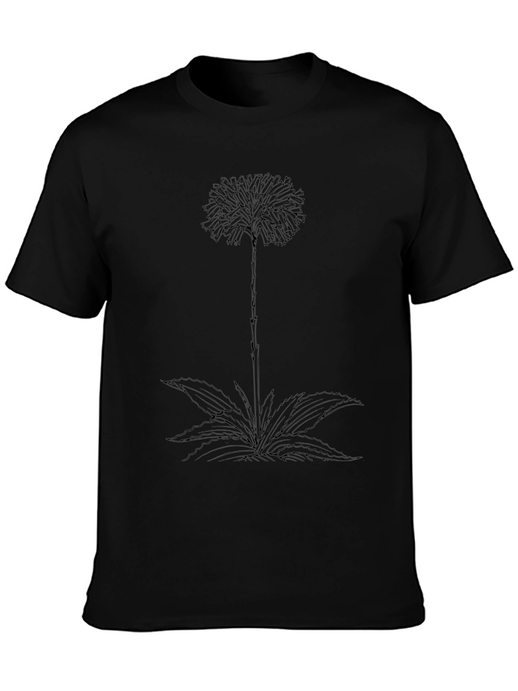 Botanical Graphic Tee - Black Cotton Comfort