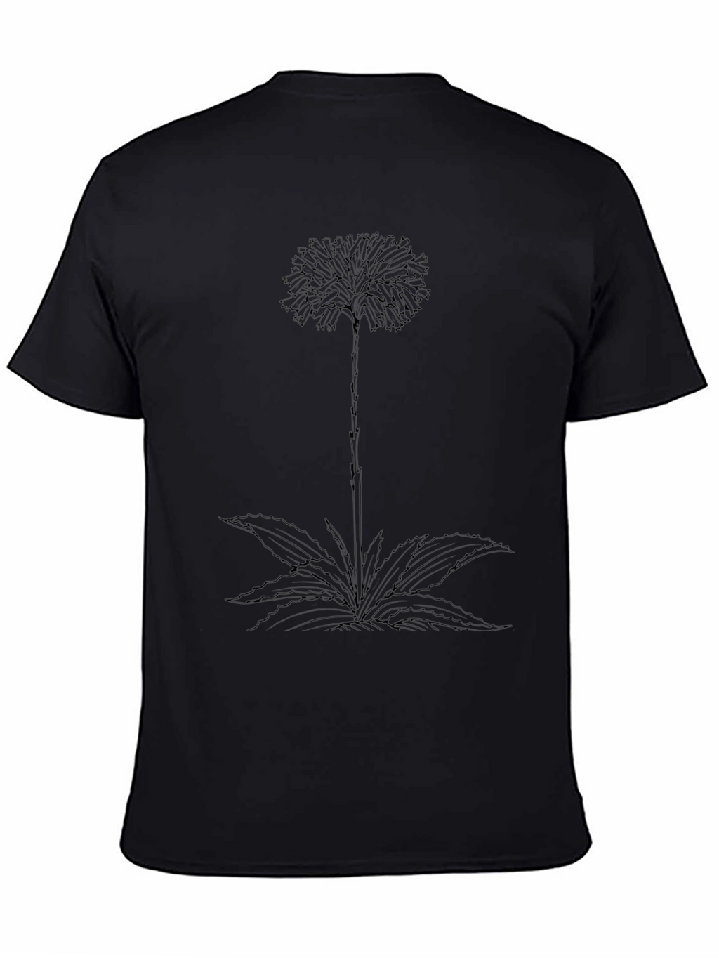 Botanical Graphic Tee - Black Cotton Comfort